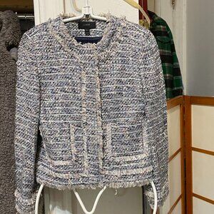 J.CREW Tweed With Fringe and Zippers Jacket